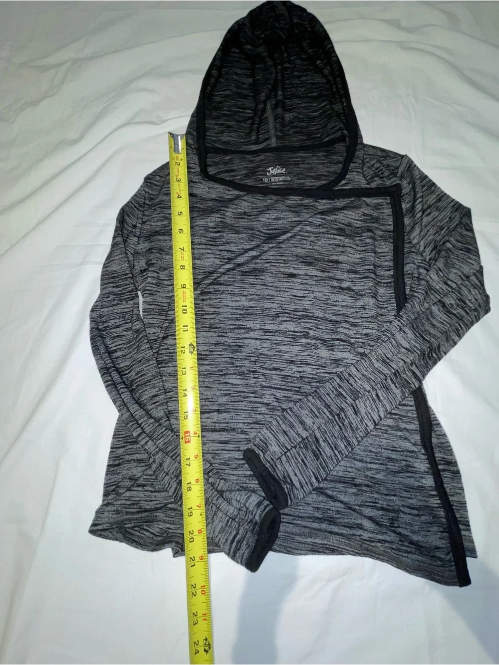 Lot of 3 Justice Girls size 10 Pink grey and black Hoodie shirts